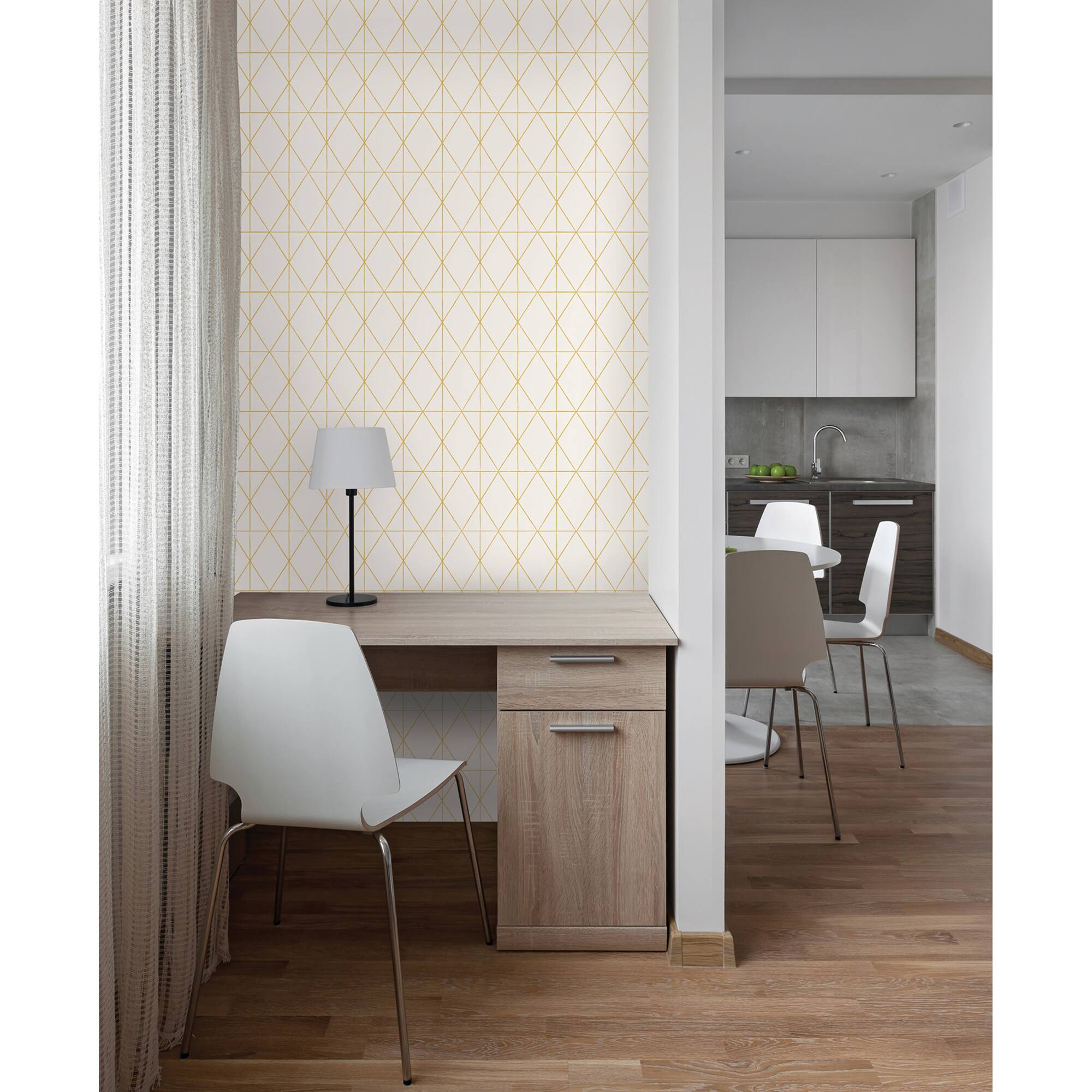 My Style Lennon Gold Geo Peel & Stick Wallpaper